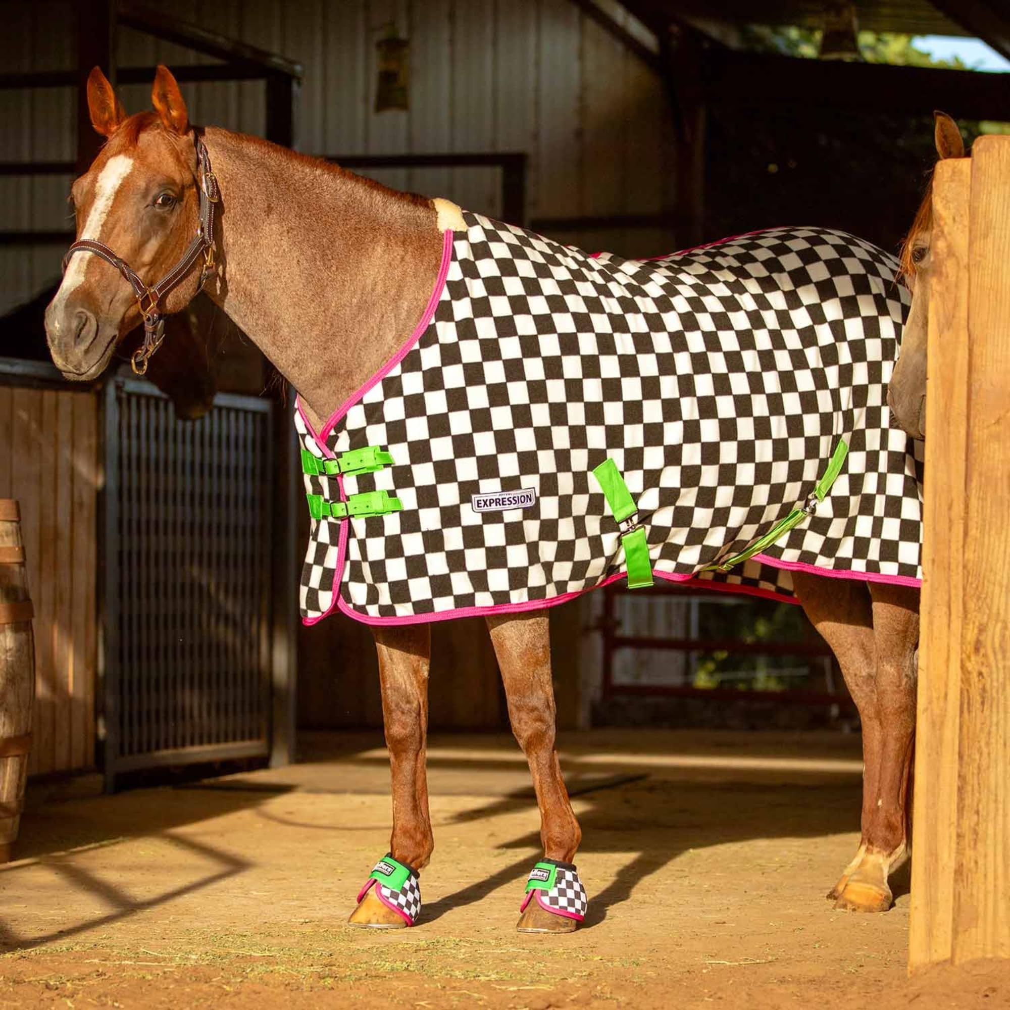 Jeffers Expression Fleece Cooler for Horses - Standard Neck, Skater Cowgirl 84