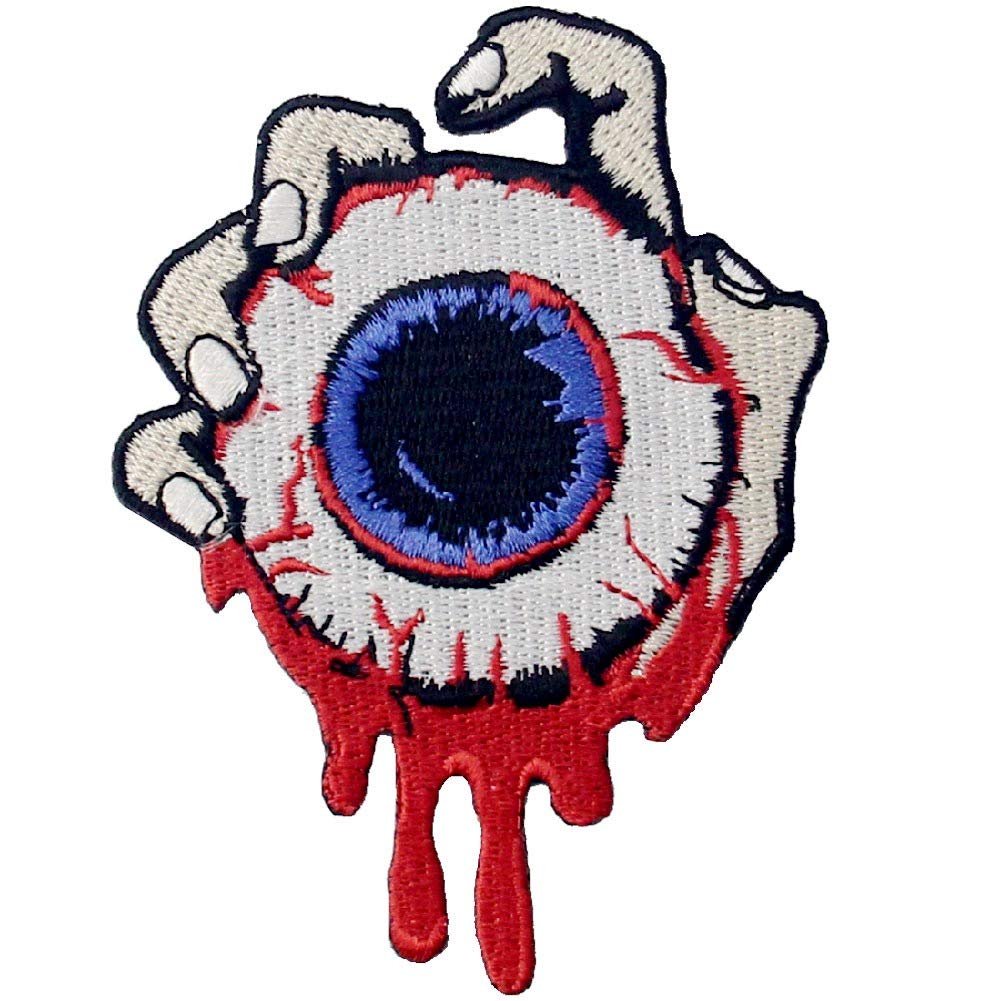 Blood Patch Embroidered Applique Badge - Iron On & Sew On Emblem for Jackets, Hats & DIY Crafts - Gothic Punk Style Fashion Accessories for Costumes, Biker Vests & Denim Customization
