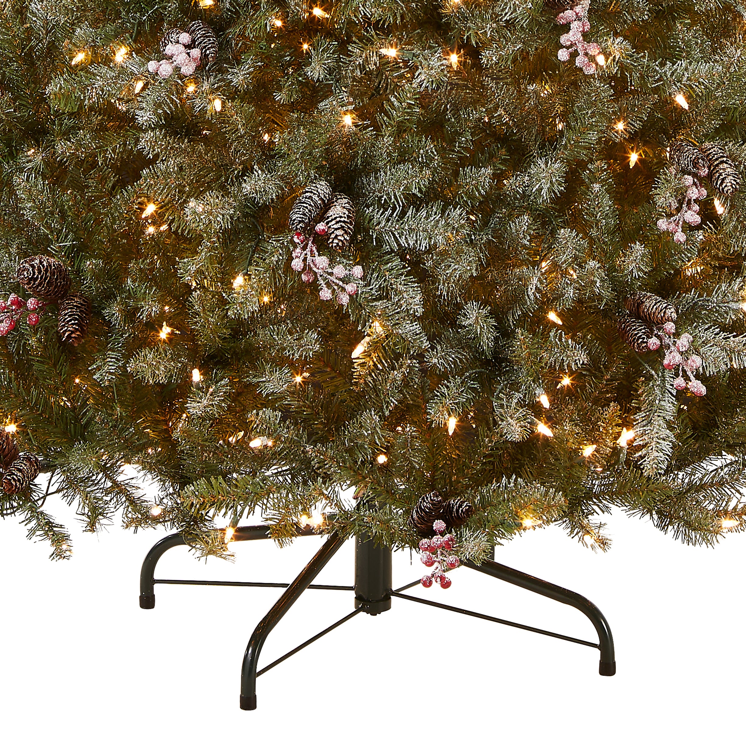 7 ft. Pre-Lit Dunhill Fir Artificial Christmas Tree with 700 Clear LED Lights - Perfect for Living Room, Office, and Holiday Decorations