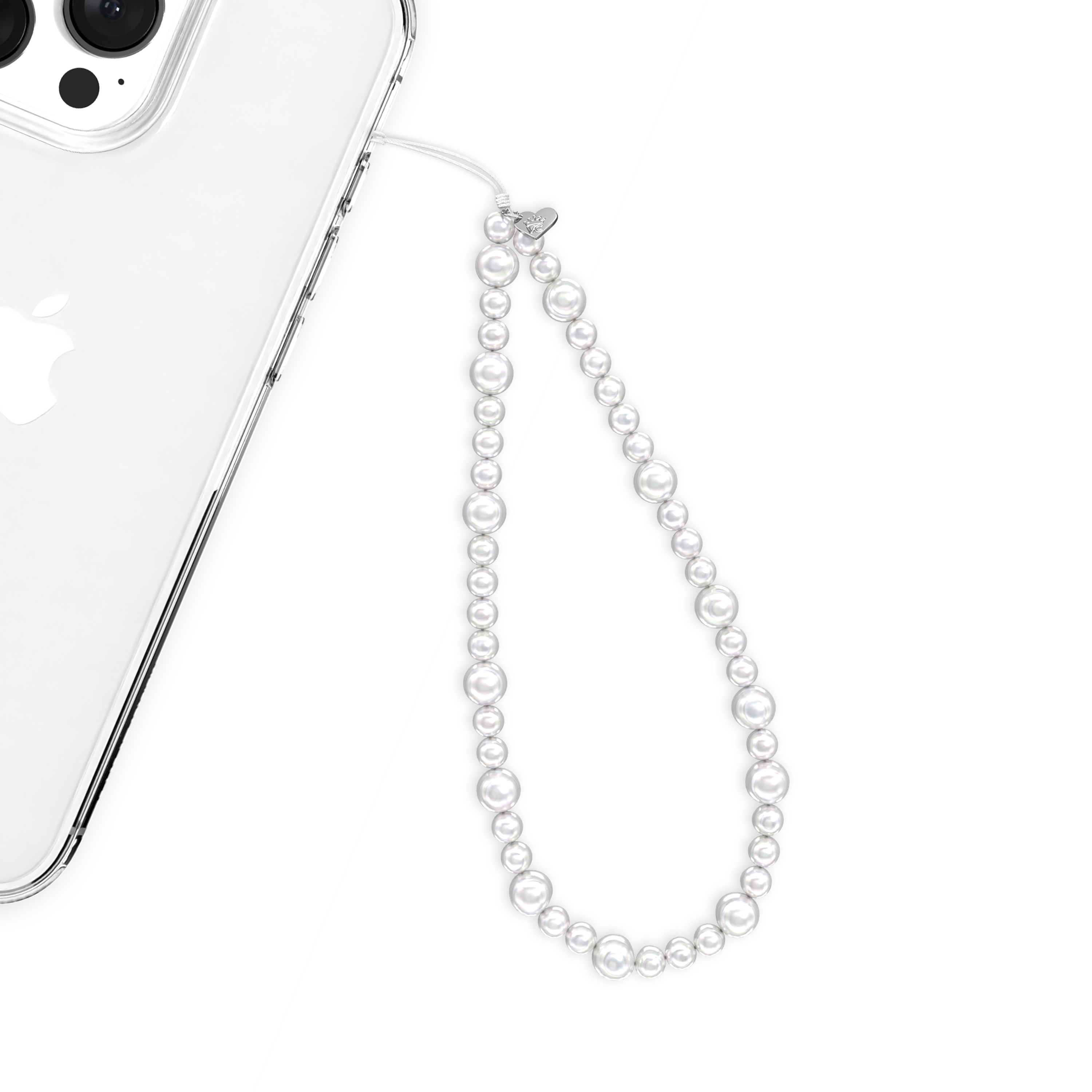 Elegant White Pearl Phone Charm - Stylish Accessory for iPhone & Android | Perfect Gift for Women & Girls | Enhance Your Phone's Look for Parties & Everyday Use