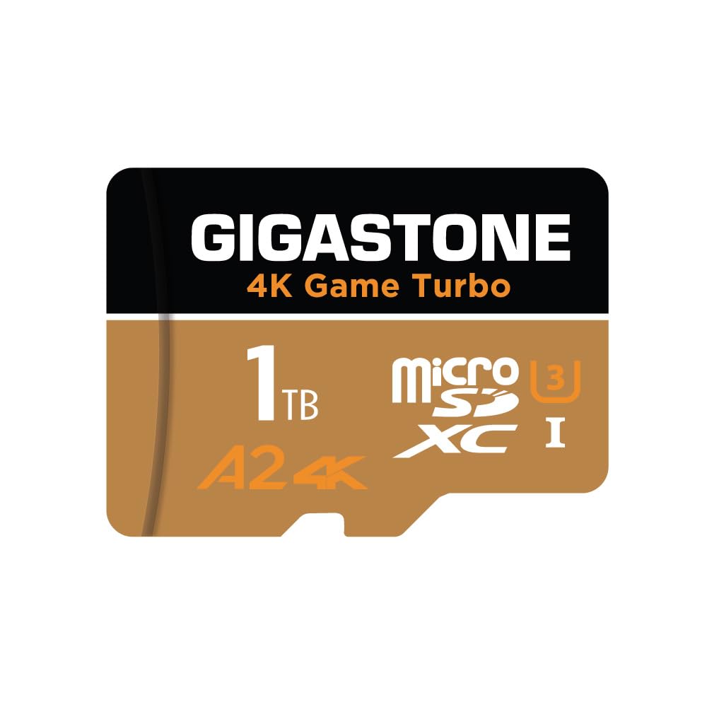 Gigastone 1TB Micro SD Card for Nintendo Switch - UHS-I U3 Class 10, 100MB/s Read Speed, 4K UHD Video Support, 5-Year Free Data Recovery - Perfect for Gaming, Action Cameras & Drones