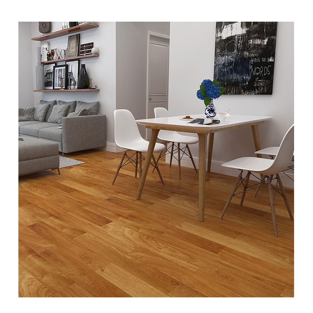 Premium Brown Wood Grain PVC Flooring Rolls - Waterproof, Durable & Easy to Install for Home & Commercial Use - Ideal for Living Rooms, Bedrooms & Offices (2x10m)