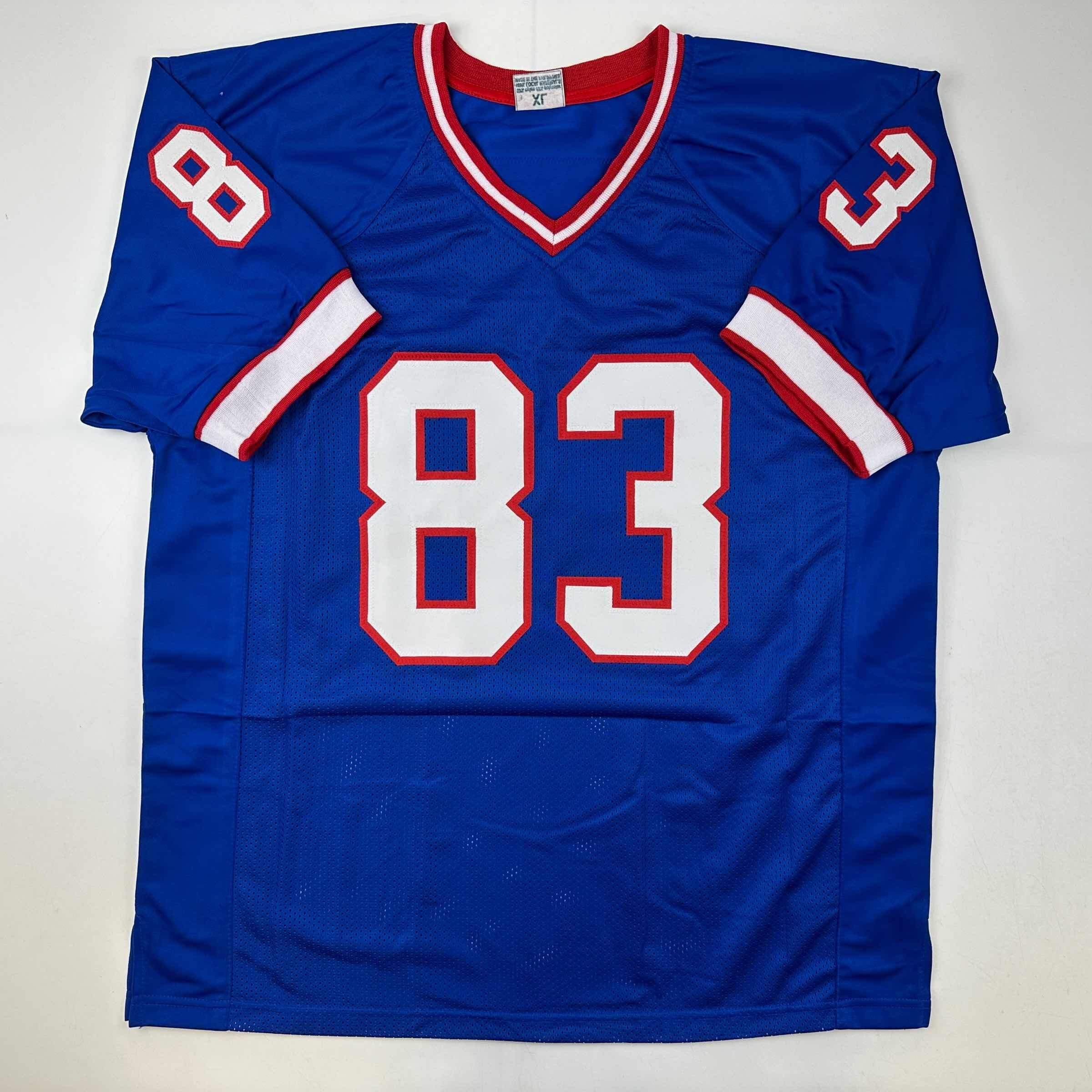 Authentic Autographed Andre Reed Buffalo Bills Blue Football Jersey with PSA/DNA COA - Perfect for NFL Memorabilia Collectors and Sports Fans Display