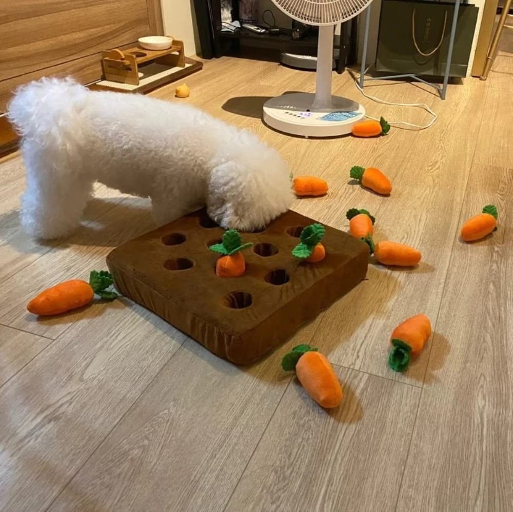Soft Carrot Plush Dog Toy - Durable & Cute Vegetable Chew Toy for Small & Large Dogs - Perfect for Playtime, Training & Cuddling