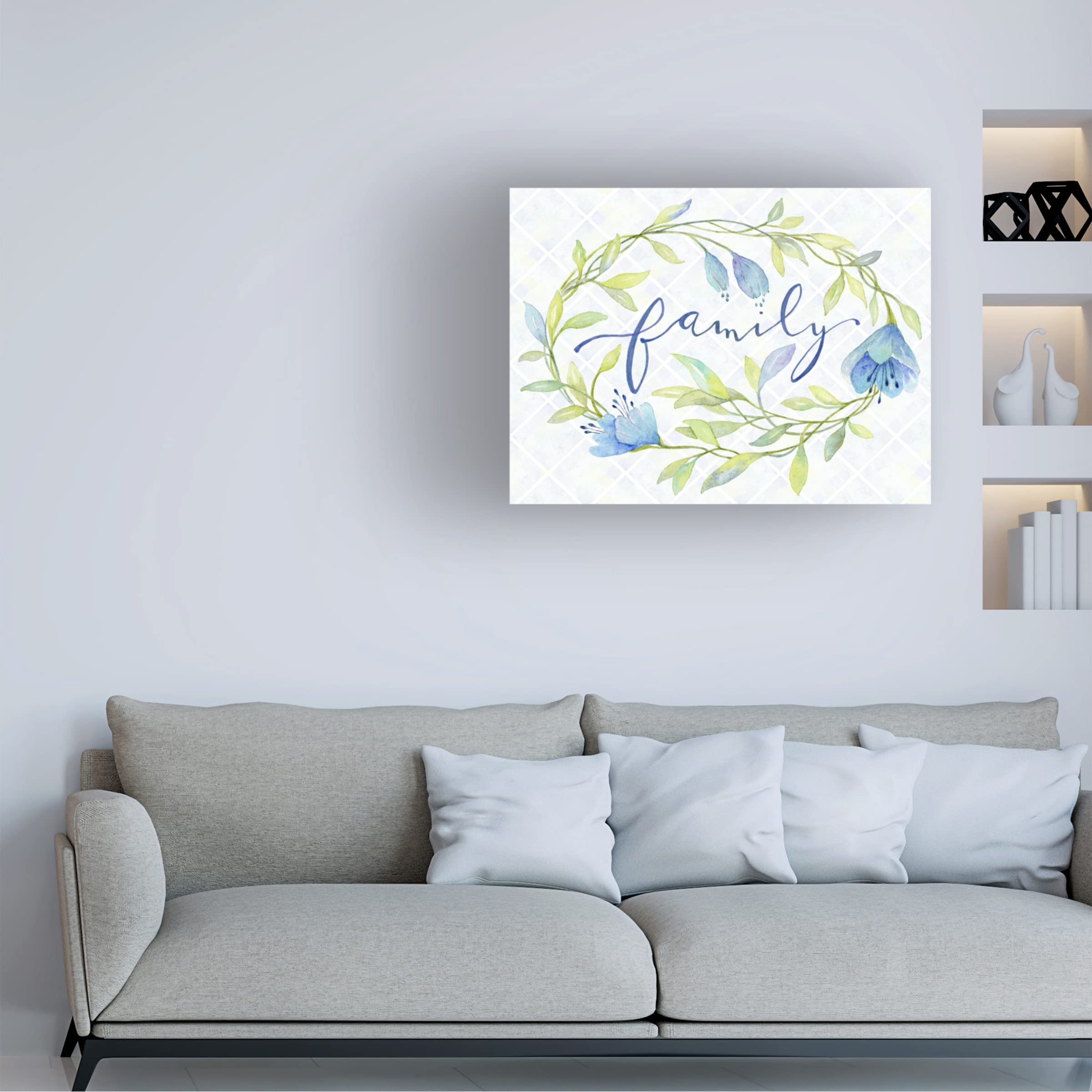 Trademark Fine Art 'Family Wreath' Canvas Wall Art by Yachal Design - Perfect for Living Room, Bedroom & Home Decor
