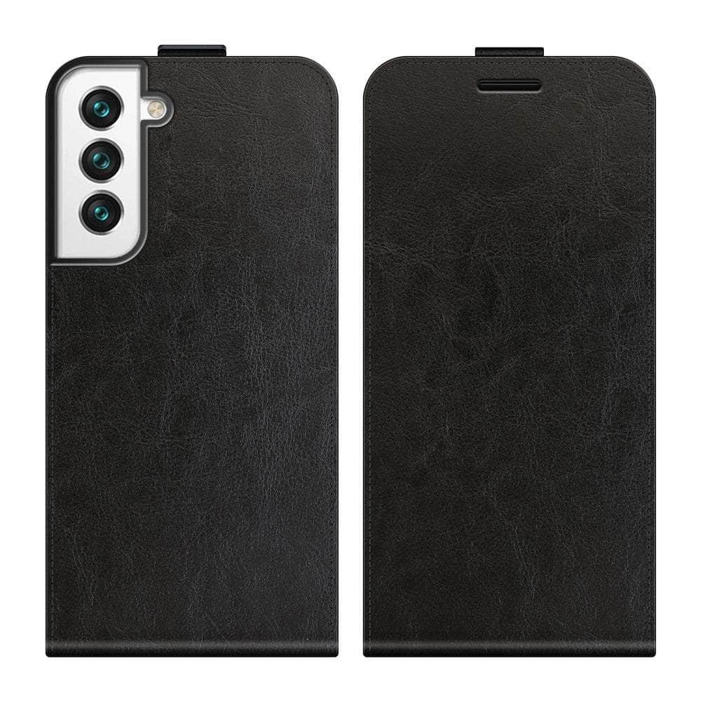 Premium Genuine Leather Flip Wallet Case for Samsung Galaxy S22 - Slim Protective Cover with Card Slots & RFID Blocking - Perfect for Business, Travel & Everyday Use