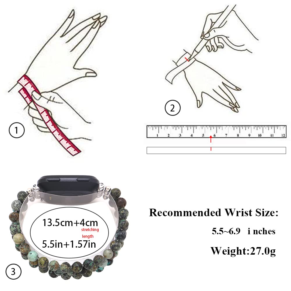 C&L Accessories Fashion Wristband - Compatible with Fitbit Versa 2/Versa/Versa Lite - Soft Silicone Replacement Band for Women & Men - Perfect for Workouts, Running & Daily Wear