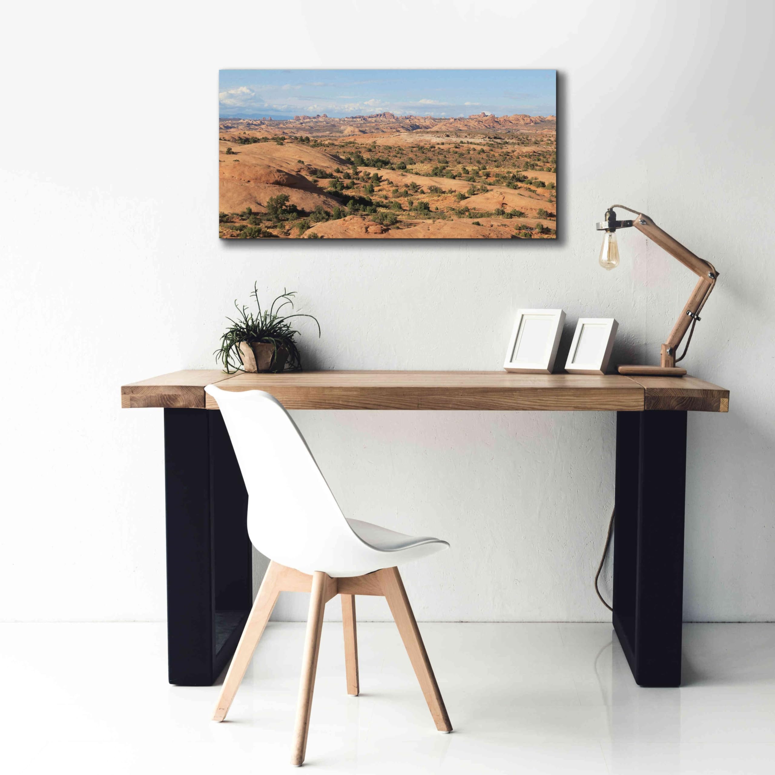 Epic Graffiti 'Moab Sand Flats II' by Lori Deiter - 40x20 Inch Giclee Canvas Wall Art Print - Desert Landscape Painting for Living Room, Bedroom & Office Decor