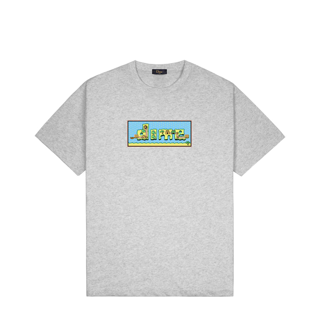 Dime World Graphic T-Shirt for Men & Women - Soft Heather Grey Cotton Tee - Casual Streetwear for Everyday Wear & Outings