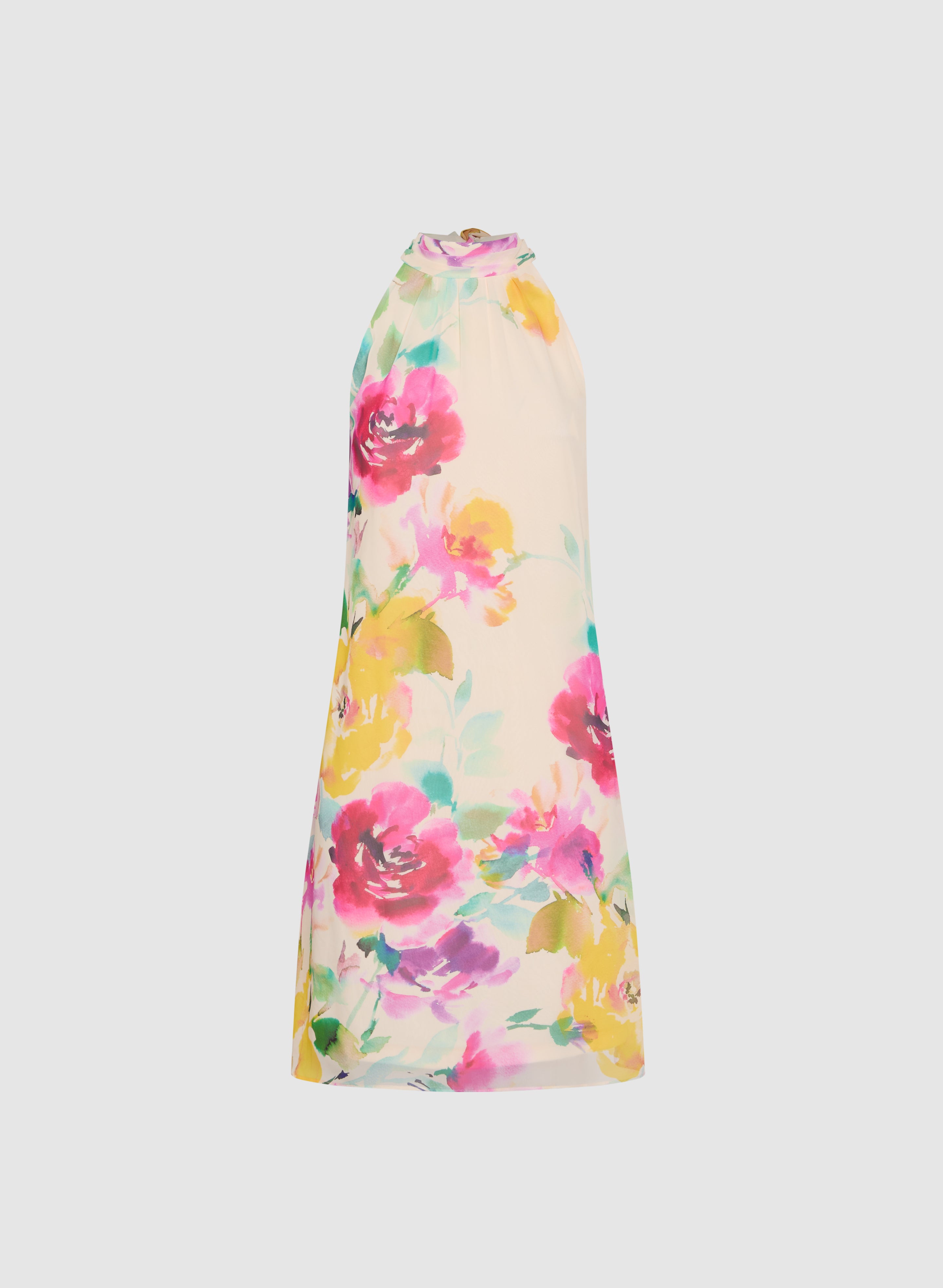 Floral Halter Dress for Women - Summer Boho Maxi Dress with Pockets, Beach Wedding Guest Dress, Vacation & Party Outfit