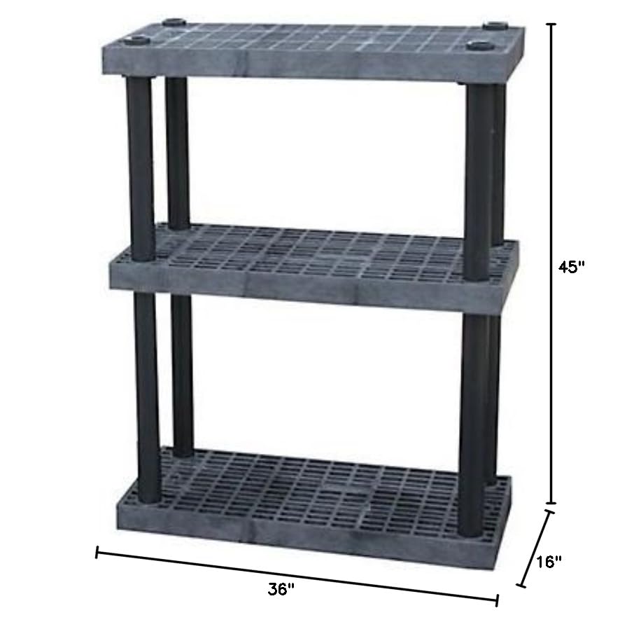 Dura-Shelf Adjustable Plastic Shelving Unit - 36