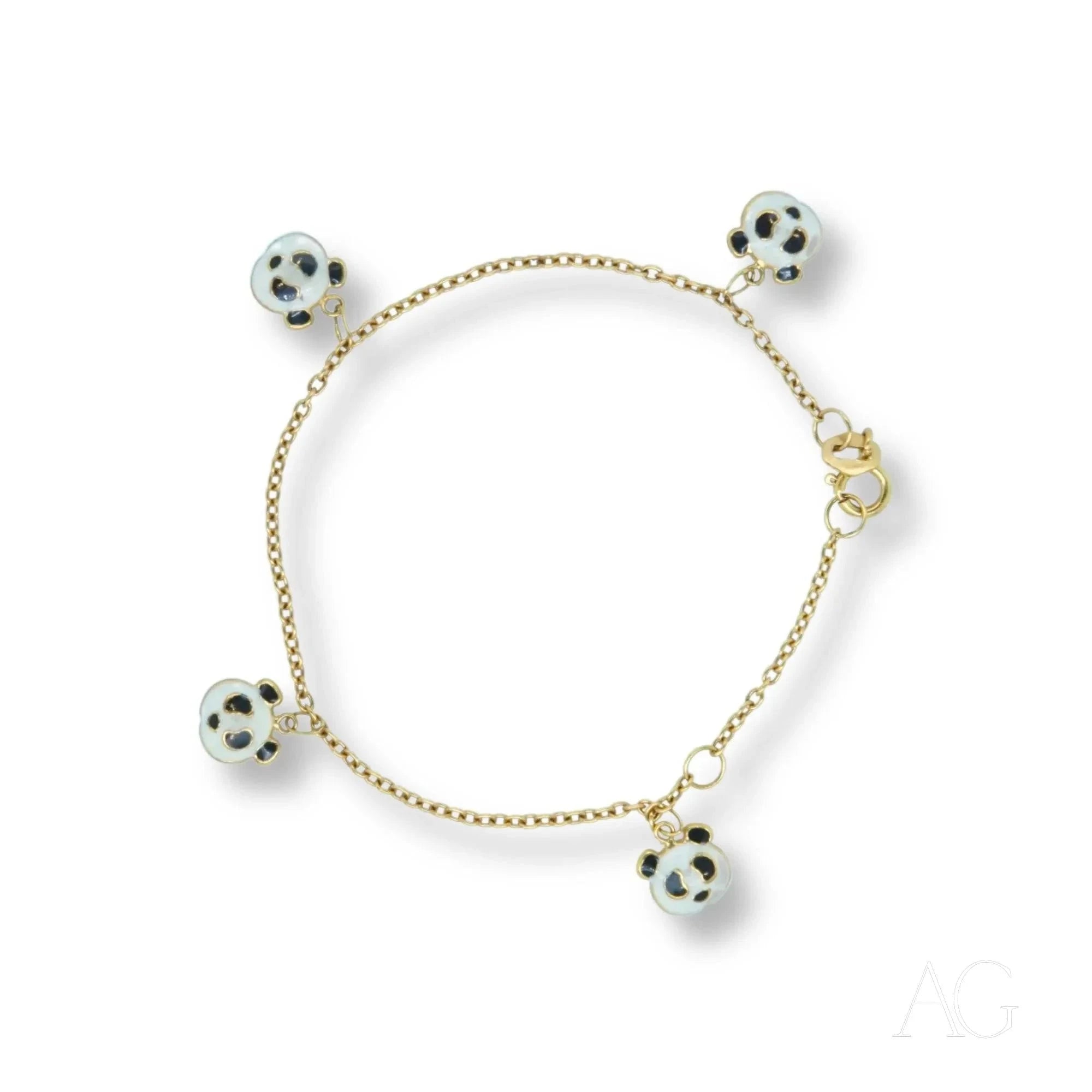 18K Gold Panda Bracelet for Women - Elegant Animal Jewelry Gift for Her - Perfect for Birthdays, Anniversaries & Special Occasions