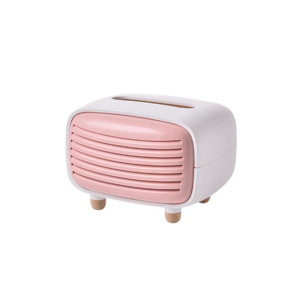 LLLY Waterproof Desktop Tissue Box - Dustproof Decorative Tissue Holder for Living Room, Dining Room, Bathroom & Office | Vintage Radio-Shaped Home Decor with Practical Use