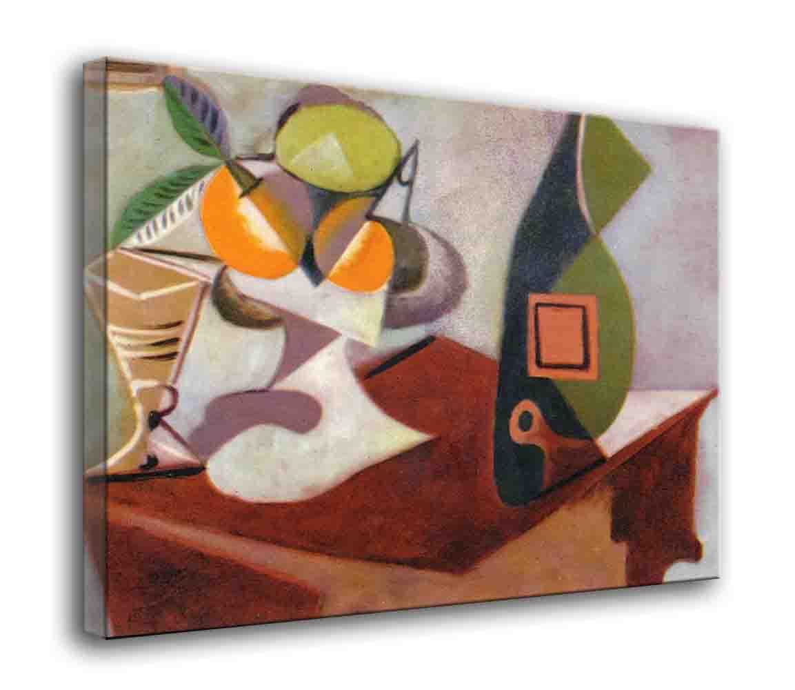 Pablo Picasso 'Still Life' Framed Canvas Wall Art Print - 24x34 Inches (60x87cm) - Ready to Hang for Living Room, Bedroom, Office & Dining Room Decor - Perfect for Home, Office & Gift Giving