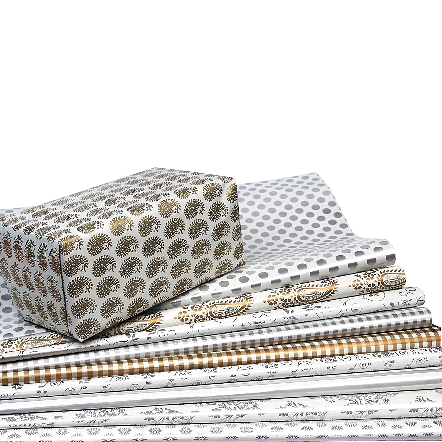 Premium 3A Featuretail Printed Gift Wrapping Paper - 10 Sheets Assorted Designs (19