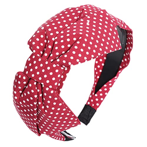 LCSD Classic Plaid Fabric Bow Wide Headband for Women - Fashion Hair Accessories Hairbands & Headwear - Perfect for Parties, Weddings and Everyday Style