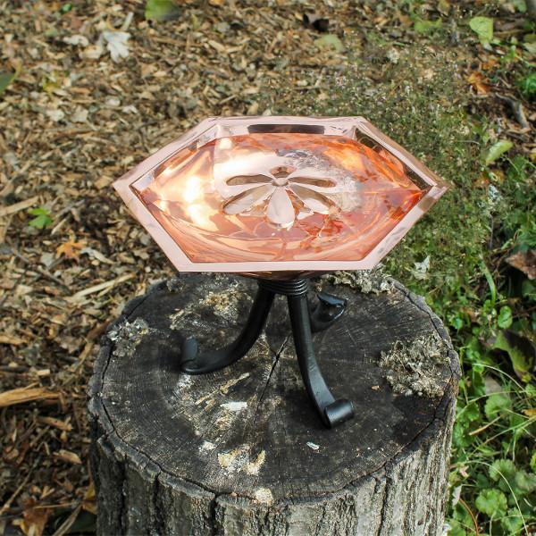Bee Fountain & Birdbath for Garden - Outdoor Decorative Water Feature to Attract Pollinators & Birds