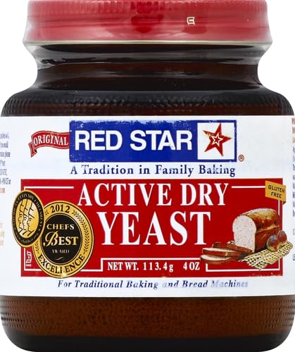 Premium Red Star Active Dry Yeast - 4 oz (113g) for Baking Bread, Pizza Dough & Pastries | Fast-Acting, High-Quality Yeast for Home Bakers & Professional Chefs