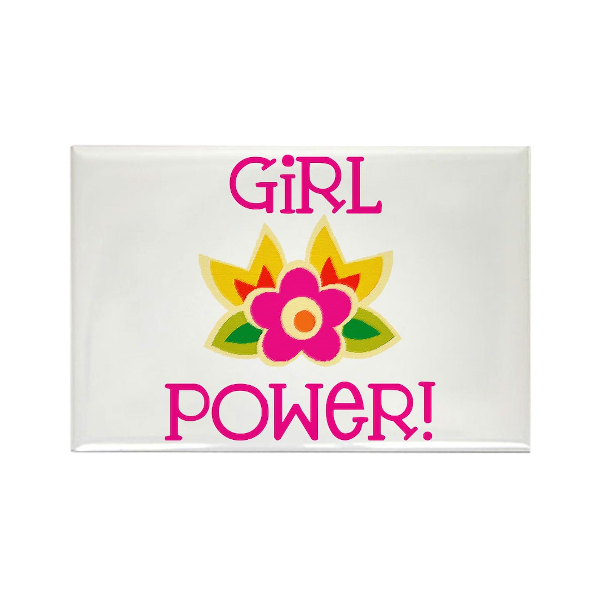 Flower Girl Power Rectangle Magnets - 100 Pack Bulk | Fun & Inspirational Fridge Magnets for Home, Office, Classroom Decor | Motivational Gifts for Women & Girls