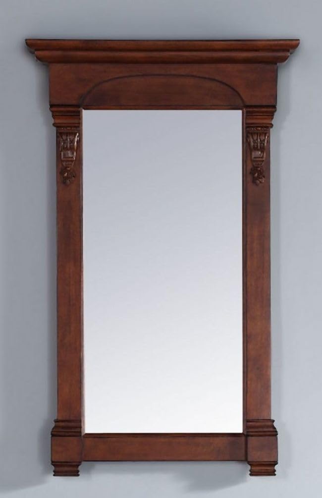 James Martin Furniture 26 Inch Black Rub Finish Wall Mirror 497924 - Perfect for Bedroom, Bathroom & Entryway Decor