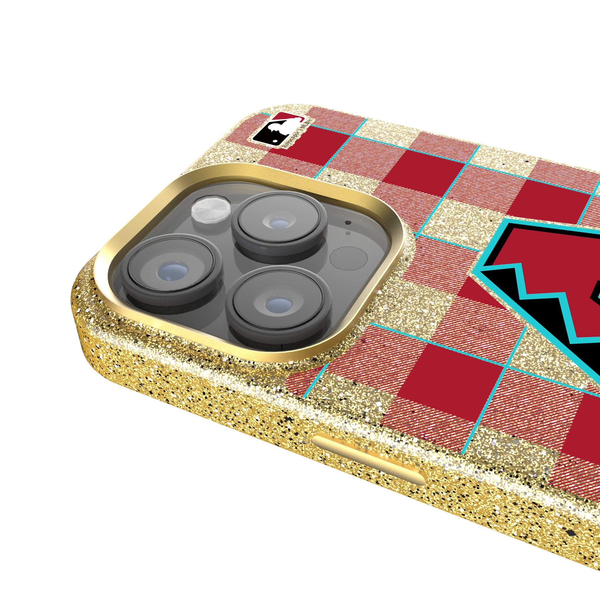 Arizona Diamondbacks Plaid Rhinestone Phone Case - Stylish & Protective Cover for iPhone & Android | Perfect for Baseball Fans & Game Days