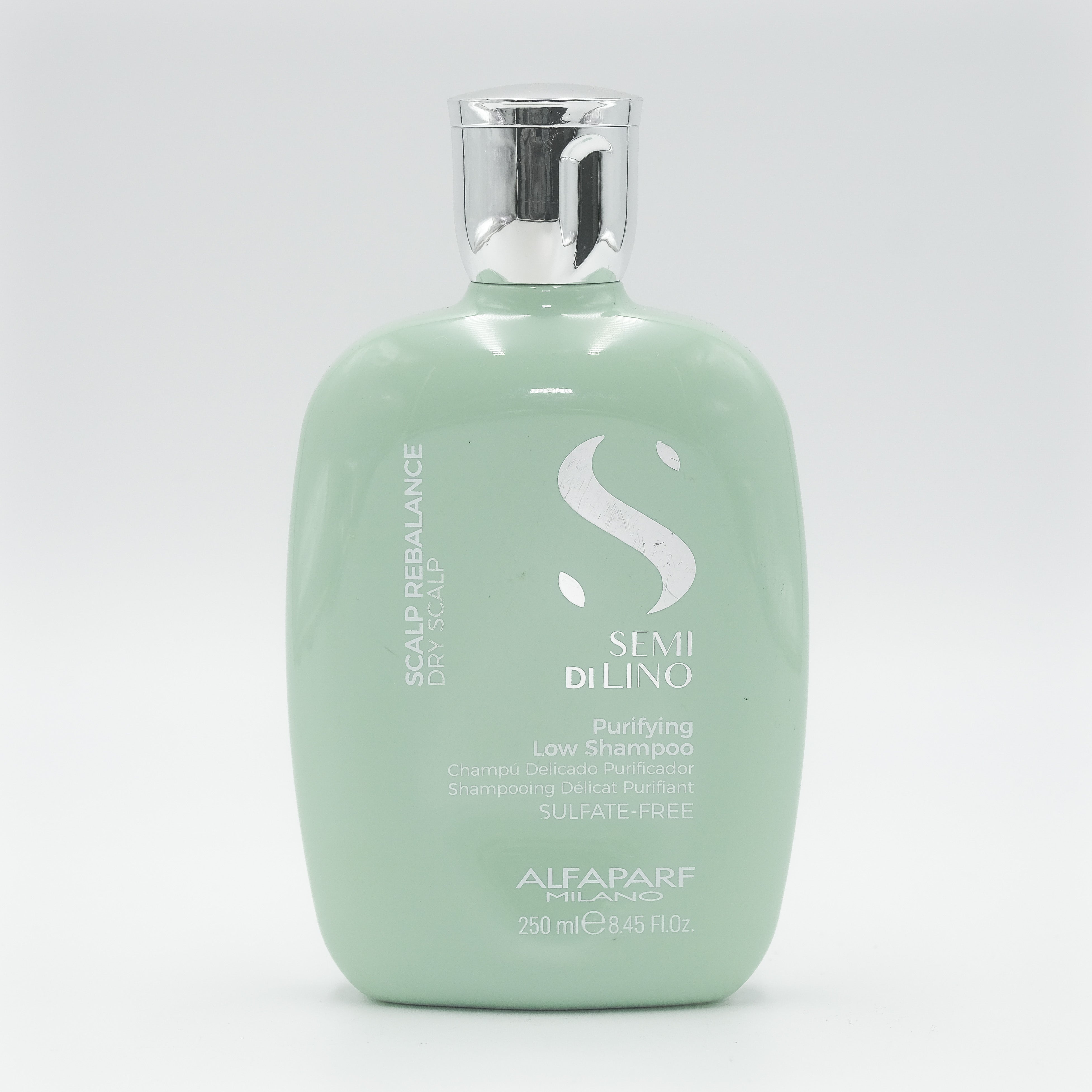 Alfaparf Milano Semi Di Lino Scalp Rebalance Purifying Low Shampoo 8.45 oz - Gentle Cleansing for Sensitive Scalp, Reduces Oil & Itch, Perfect for Daily Hair Care Routine