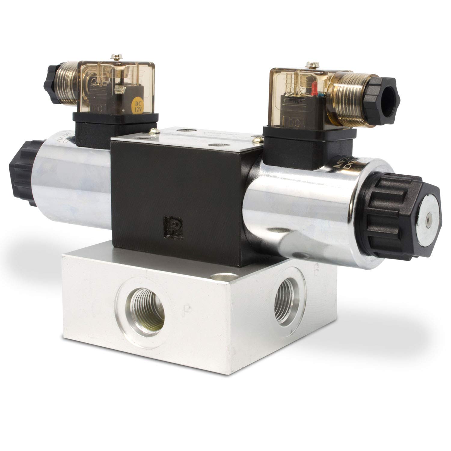 24V Electric Hydraulic Double Acting Control Valve with Rocker Switch - 1 Spool, 15 GPM (A Spool, Double-Acting Cylinders) - Perfect for Hydraulic Systems, Agricultural Equipment & Industrial Machinery