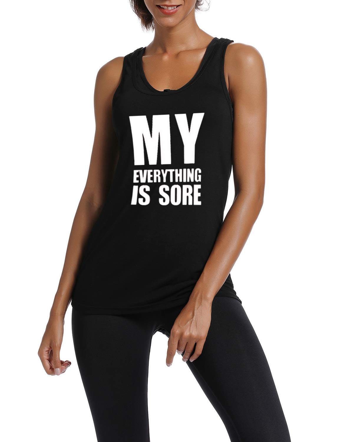 Funny Workout Tank Tops for Women - Sleeveless Racerback Gym Shirts with Motivational Sayings | Perfect for Fitness Training, Yoga & Running
