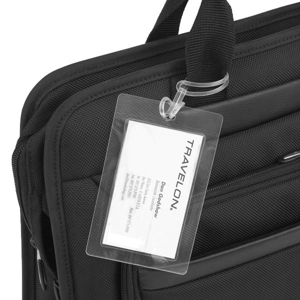 Travelon Set of 3 Self Laminating Luggage Tags - Durable Waterproof ID Tags for Suitcases, Bags & Backpacks - Perfect for Air Travel, Cruise Vacations & Business Trips