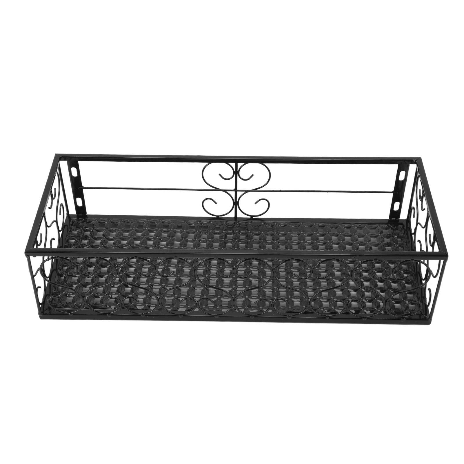 Sturdy Iron Balcony Plant Pot Holder - Heavy Duty Flower Pot Stand Rack with High Load Capacity for Tabletops & 2.5cm Railings | Perfect for Small Space Gardening, Balcony Decor & Urban Plant Lovers