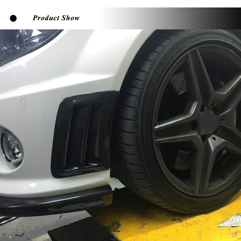 Carbon Fiber Side Air Fender Vent Cover for Mercedes Benz W204 C63 AMG (2008-2011) - Front Bumper Air Intake Cover, Spoiler & Trim Panel | High-Performance Upgrade for Sporty Look & Improved Aerodynamics | Perfect for Racing, Car Shows & Street Performance