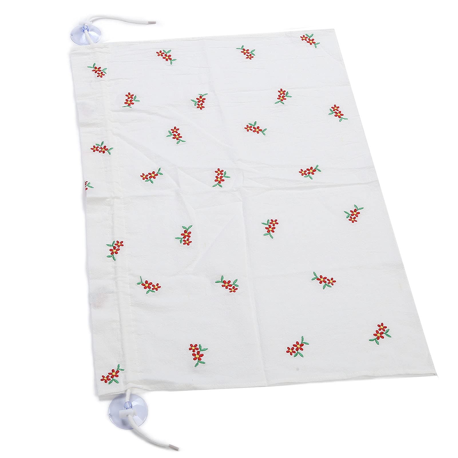 Flower Pattern Pure Cotton Car Sun Shade Curtain - Foldable Window Shade for Kids' Car Side Windows (White Floral Design) | Perfect for Road Trips & Baby Protection