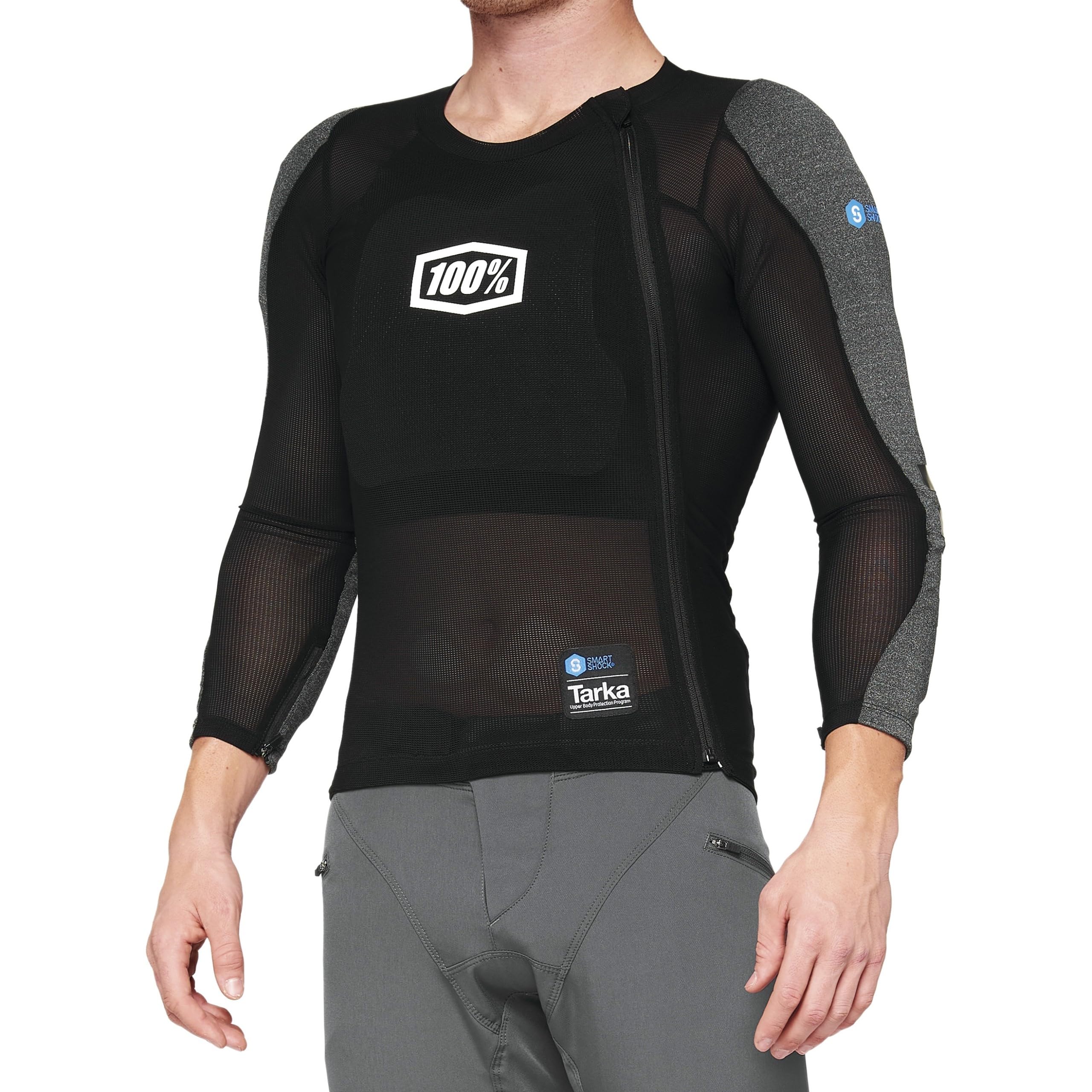 TARKA 100% Long Sleeve Motorcycle Base Layer - Smartshock Technology Bike Undershirt for Men & Women - Breathable Armor Shirt for Dirt Bike, Mountain Bike & Motocross Riding - Black XX-Large - Perfect for Off-Road Adventures & Extreme Sports