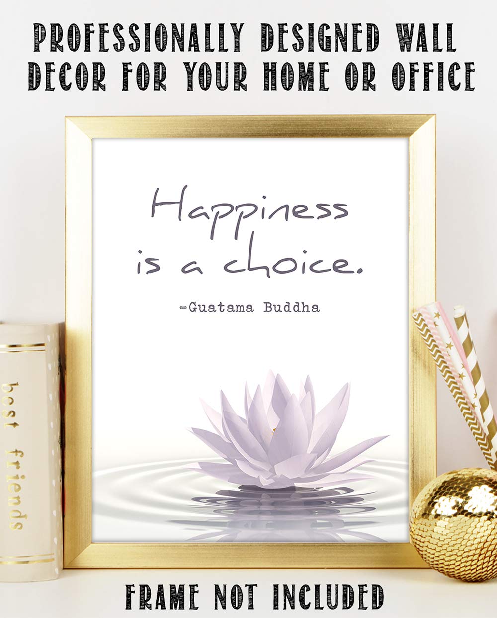 Buddha Quote 11x14 Gallery Art Print - Inspirational Wall Art for Office & Home Decor | Motivational Poster for Women's Workspace, Meditation Room & Living Room | Perfect for Spiritual Gifts & Zen Interior Design