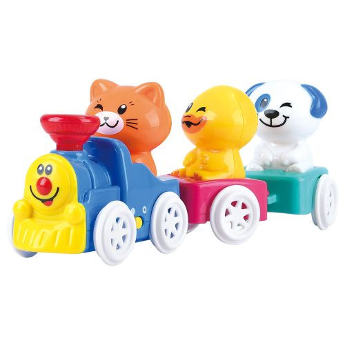 Interactive Pet Toy Train for Dogs & Cats - Automatic Motion & Sound - Fun Playtime for Indoor & Outdoor Use - B/O Pet Express