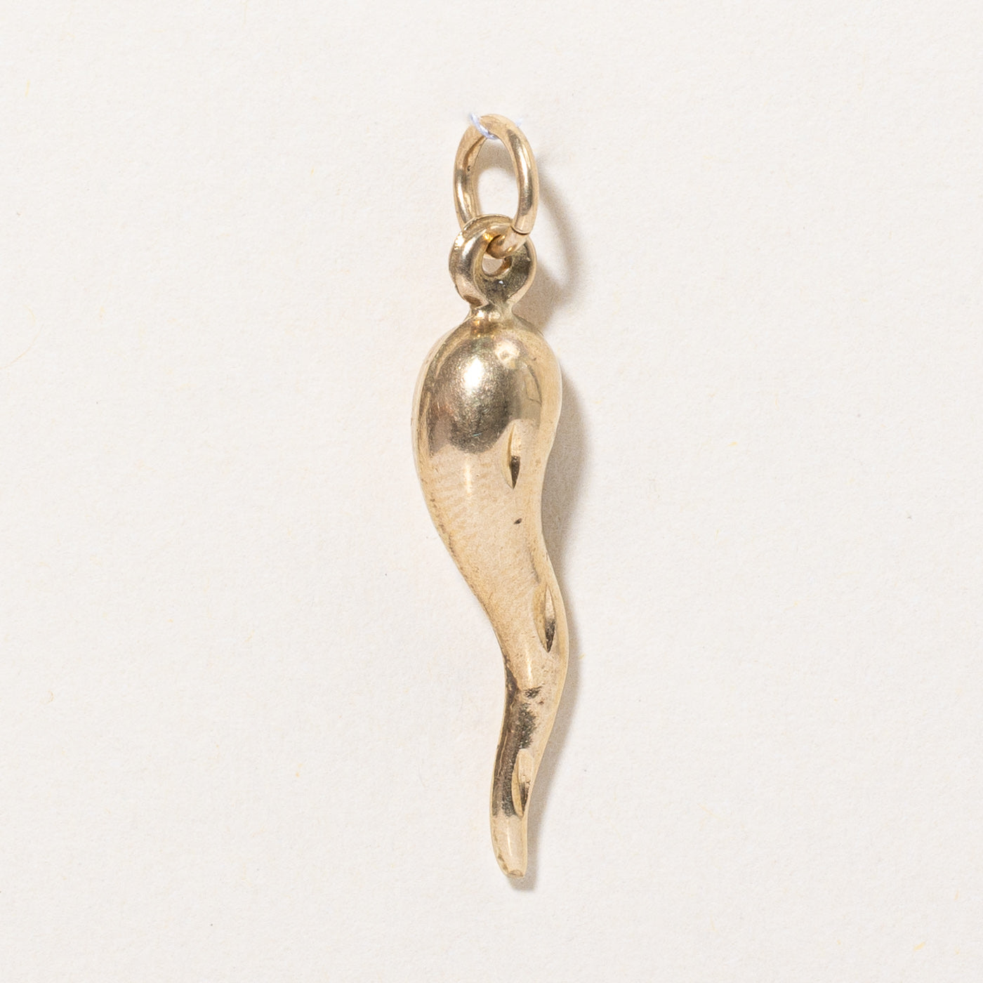 10K Yellow Gold Cornicello Charm Pendant Necklace - Italian Horn Good Luck Jewelry for Women & Men - Perfect for Gifts, Protection & Everyday Wear