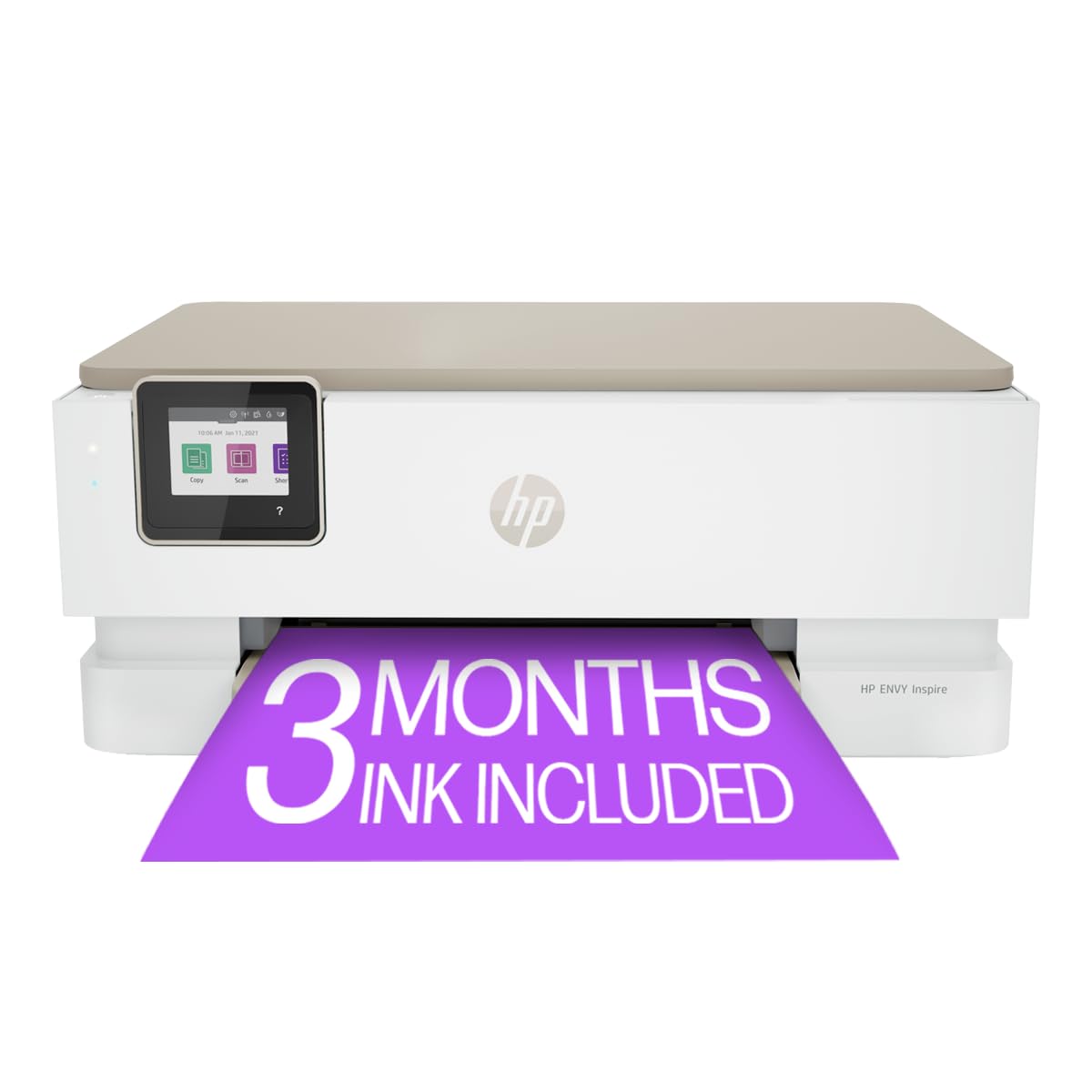 HP ENVY Inspire 7255e Wireless Color Inkjet Printer - Print, Scan, Copy | Easy Setup & Mobile Printing | Ideal for Home & Office | 3 Months Instant Ink Included | Perfect for Documents, Photos & School Projects