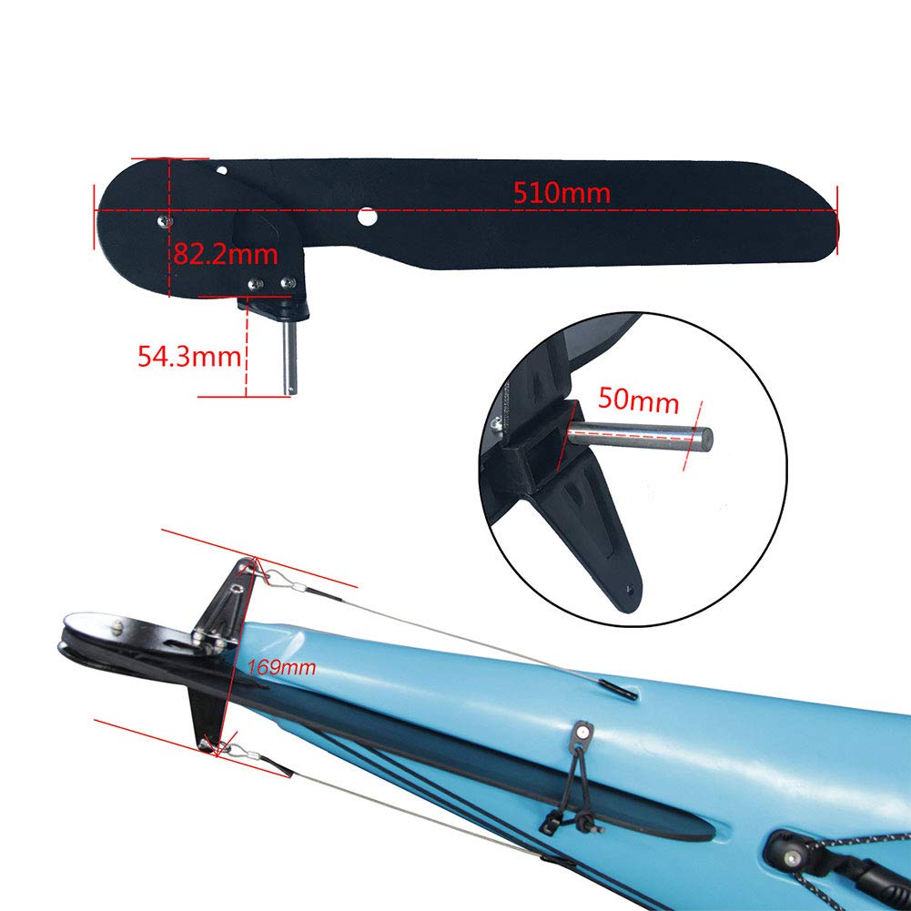 Kayak Rudder Kit w/Steering System for Sea Kayak & Canoe - Marine Boat Parts