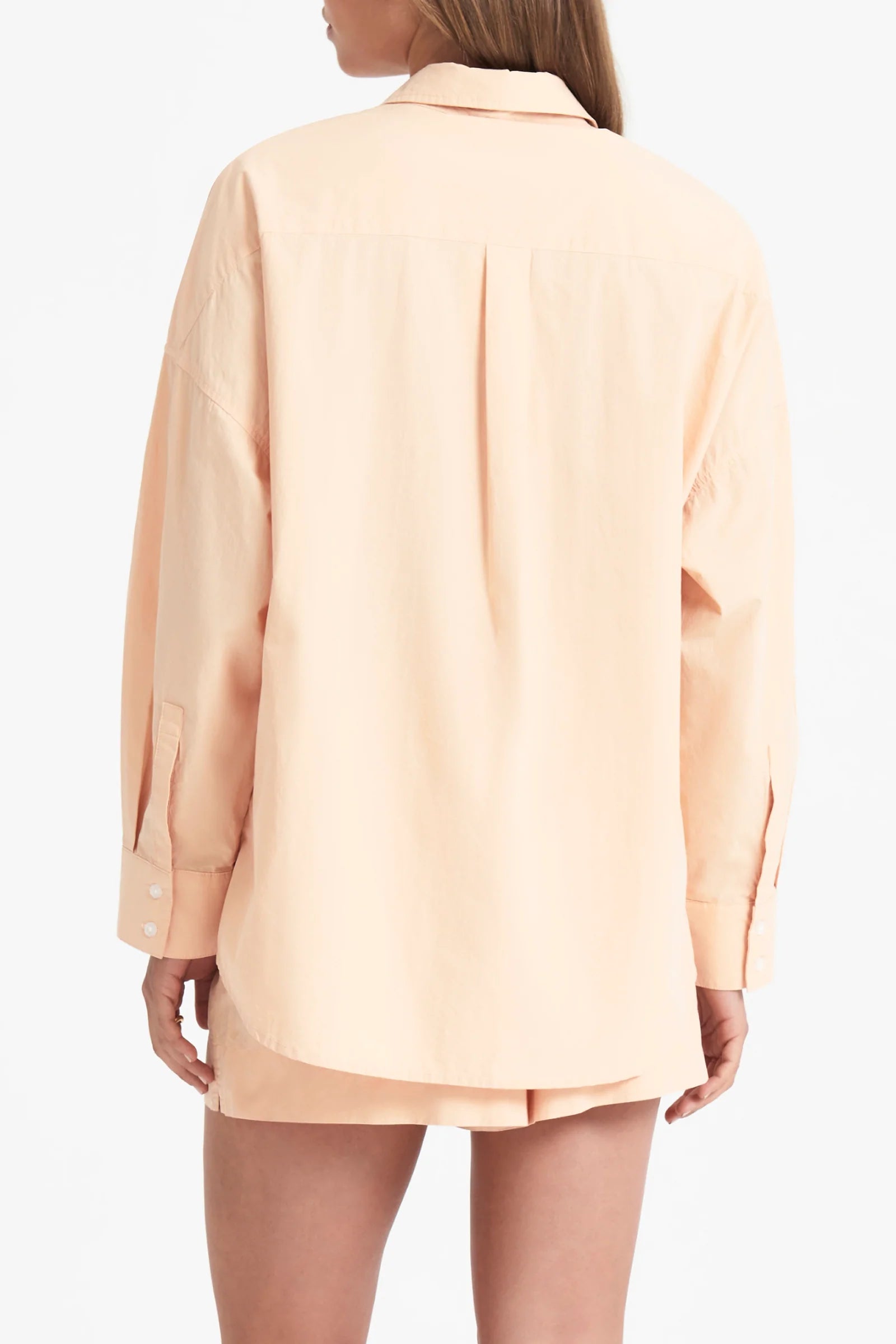 Cruz Poplin Shirt for Men - Lightweight Summer Casual Button Down Shirt in Fresh Melon Color - Perfect for Office, Travel & Outdoor Activities