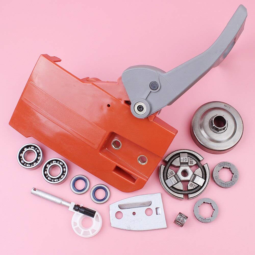 Husqvarna 50 51 55 Chainsaw Replacement Parts Kit - Chain Brake Clutch, Sprocket Drum, Handle Cover, Oil Pump, Crank Bearing & Oil Seal | Compatible with Husqvarna 50/51/55 Models | Perfect for Chainsaw Maintenance & Repair