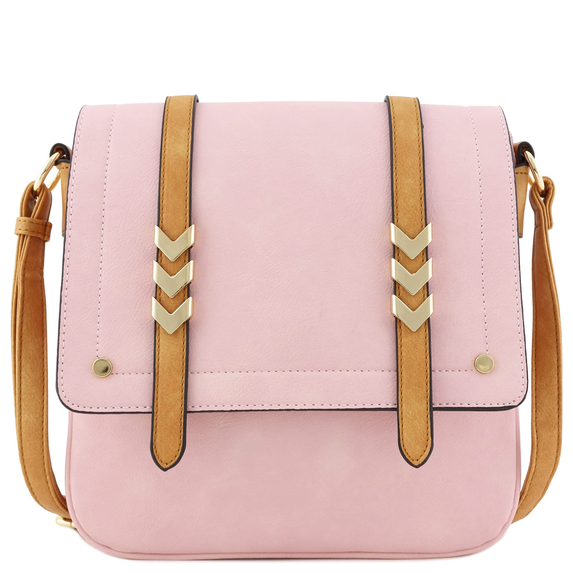 ALYSSA Double Compartment Large Flapover Crossbody Bag for Women - Stylish Leather Shoulder Purse with Adjustable Strap, Perfect for Work, Travel & Everyday Use