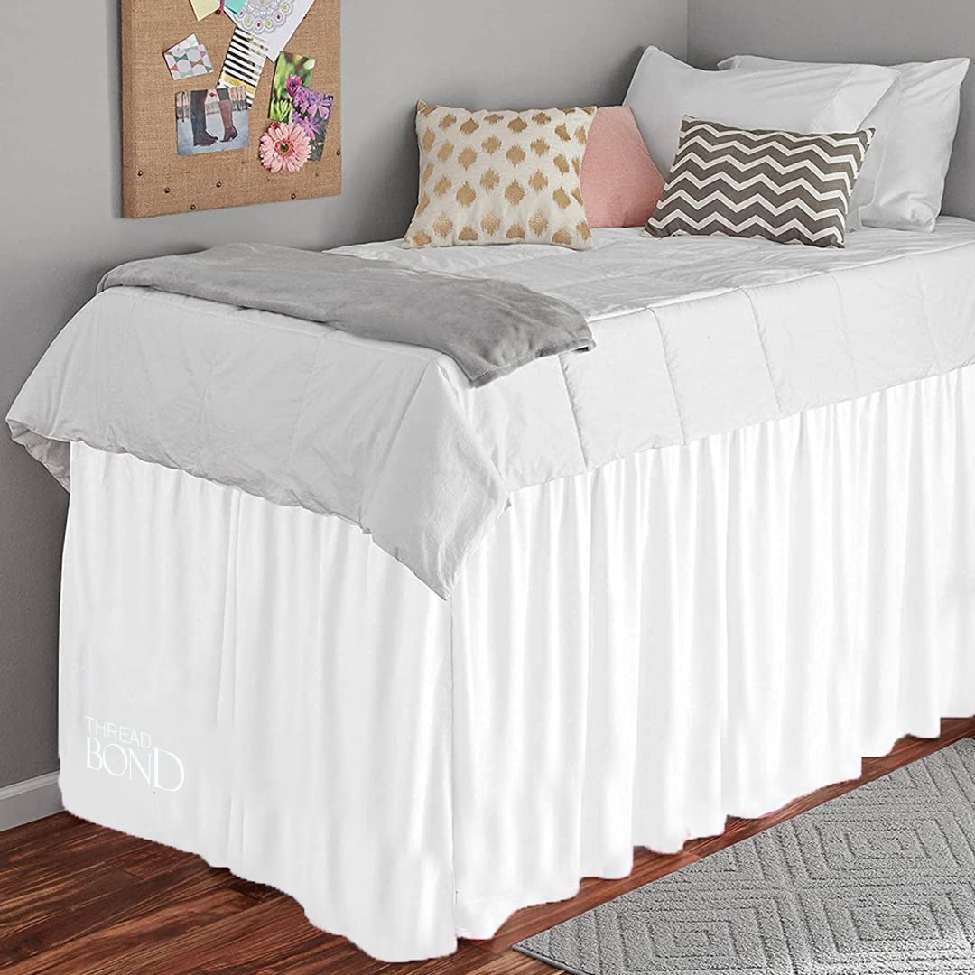 Extra Long Dorm Bed Skirt for Twin XL - 32