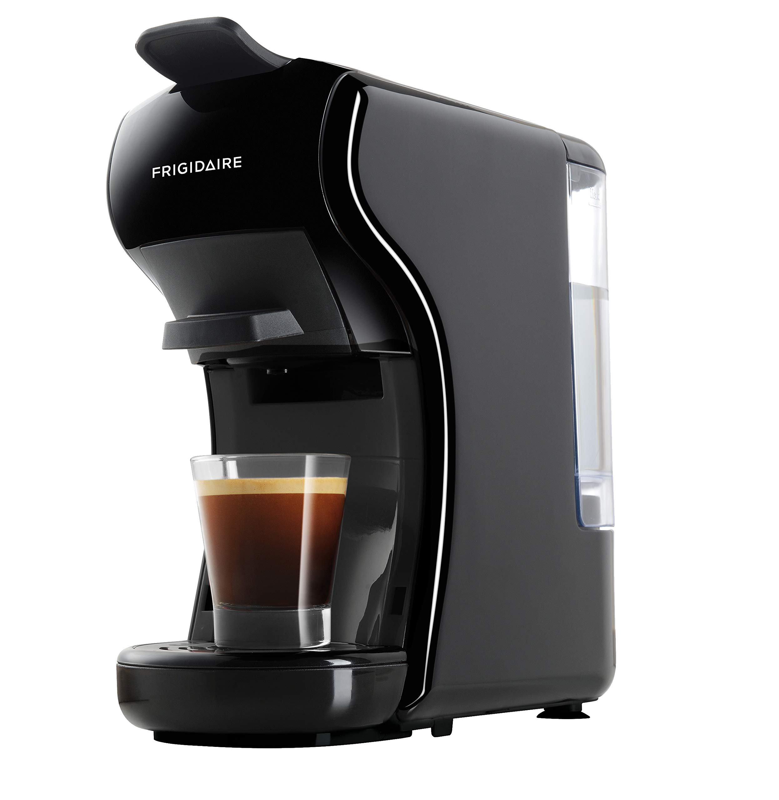 FRIGIDAIRE ECMN103-BLACK Multi Capsule Compatible Coffee Maker - Works with Nespresso & Dolce Gusto Pods + Ground Coffee, 7L Capacity, Black - Perfect for Home, Office & Small Spaces