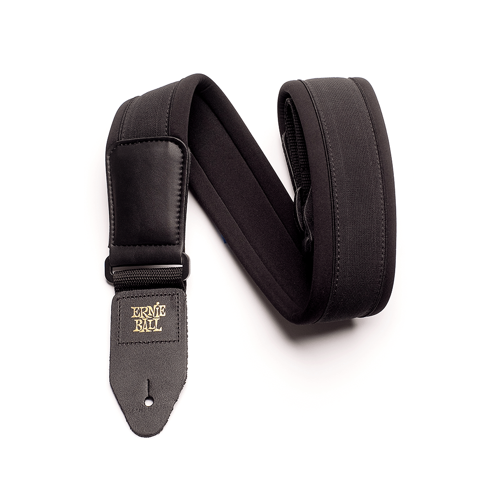 Ernie Ball Comfort Neoprene Premium Leather Guitar Strap - Adjustable & Padded for Electric & Acoustic Guitars - Perfect for Live Performances & Studio Sessions