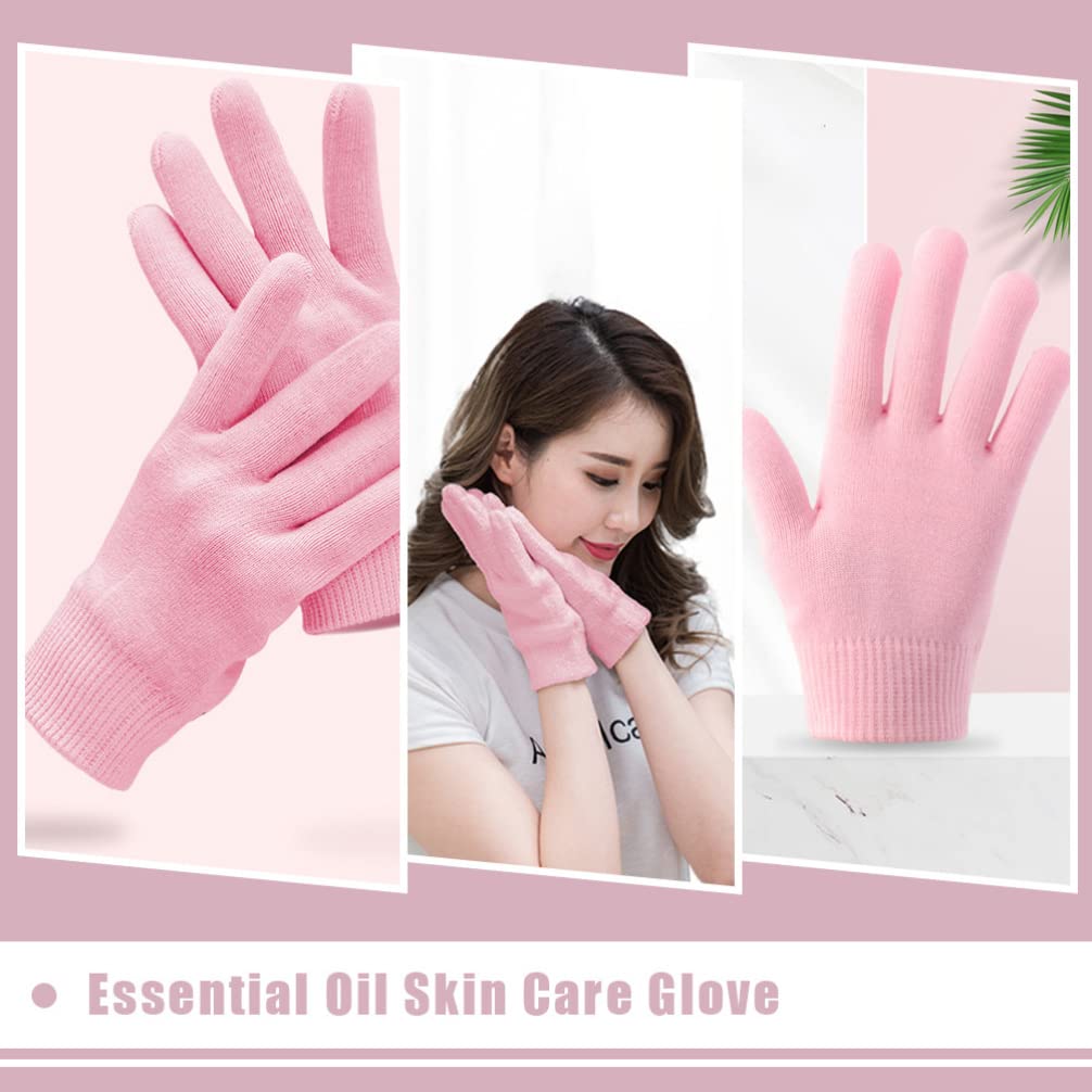 Minkissy Moisturizing Spa Gloves for Dry & Cracked Hands - Essential Oil Infused Grooming Mittens for Skin Care & Hand Treatment - Perfect for Home Spa, Manicures & DIY Skincare Routines