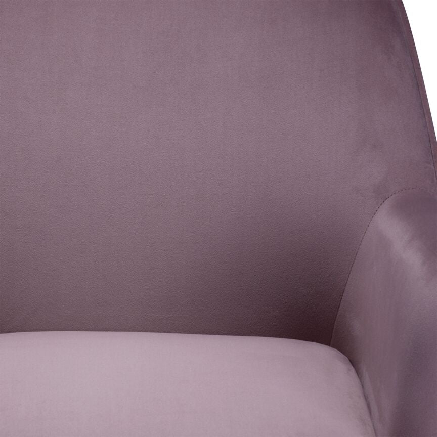 Charisma Accent Chair Pink - Modern Velvet Lounge Chair for Living Room, Bedroom & Office - Stylish Home Decor Furniture for Women & Girls