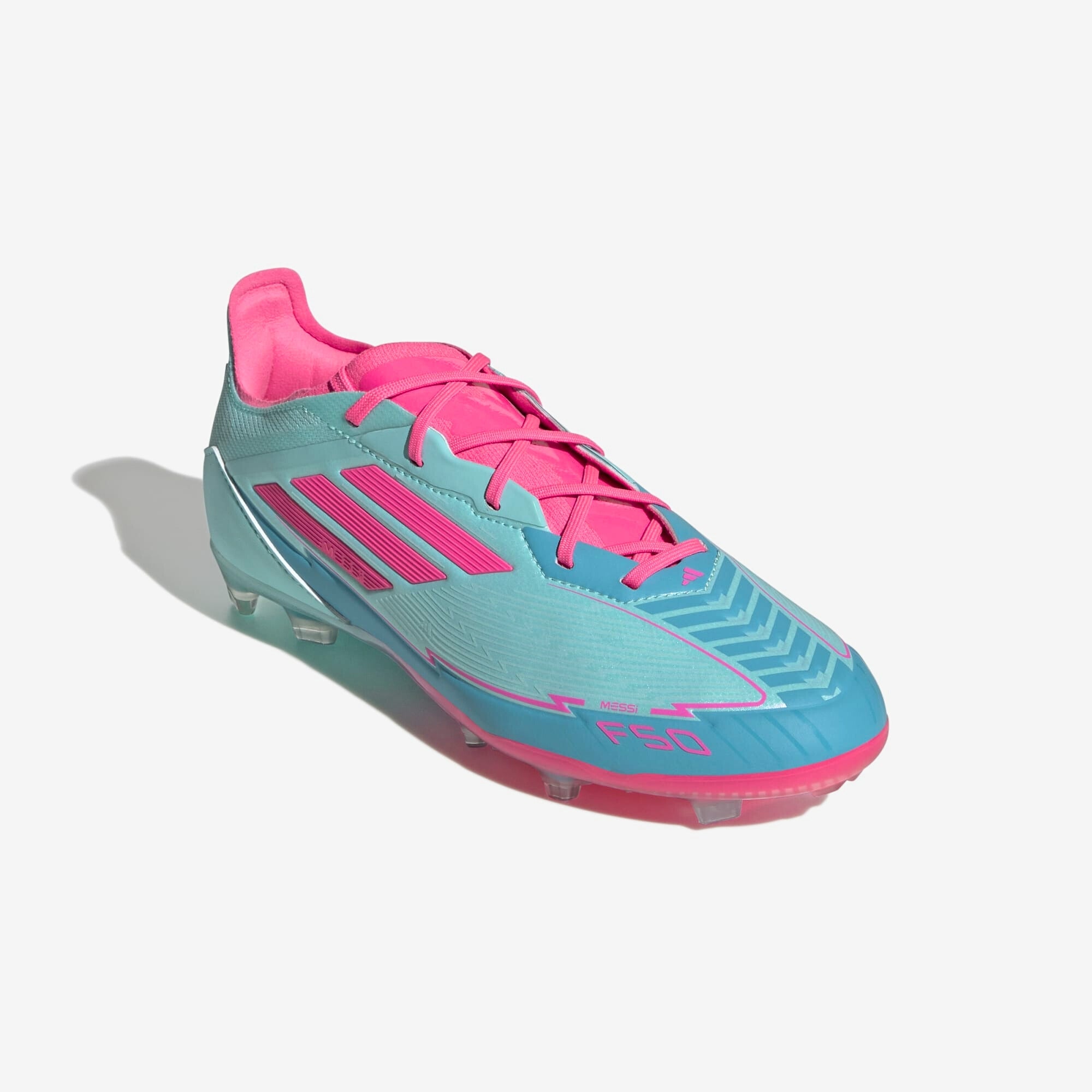 adidas Jr. F50 Elite Messi Youth Soccer Cleats - Lightweight Football Shoes for Kids with Enhanced Grip & Speed - Perfect for Training, Matches & Outdoor Play on Grass Fields