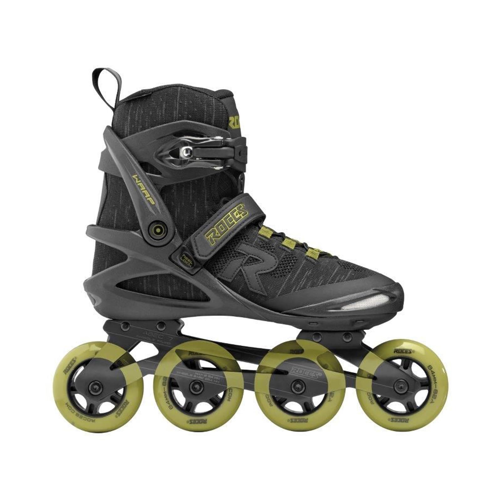 Roces Men's Warp Thread TIF Outdoor Inline Skates - Breathable Fitness Skates with Memory Buckle, Easy Entry Boots & 84mm 82A Wheels | Glass Fiber Reinforced Shell for Comfortable Skating | Perfect for Outdoor Fitness, Recreation & Urban Commuting