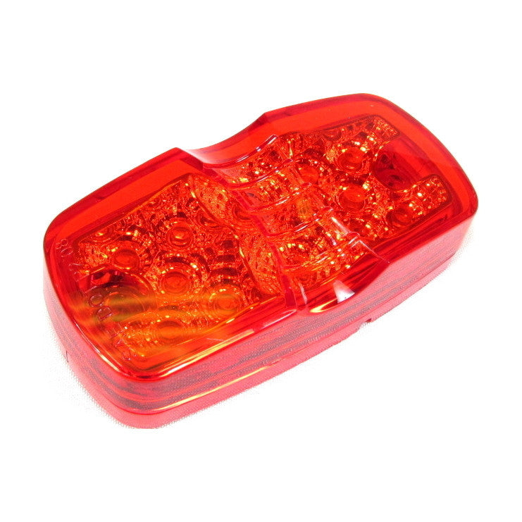 Fortpro 4x2 Clearance Marker Double Bullseye LED Trailer Lights - 12 Super Bright LEDs for Trucks, Trailers & RVs - Waterproof & Durable for Night Driving & Road Safety