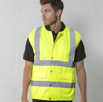 High Visibility Body Warmer Vest - Reflective Safety Jacket for Outdoor Work & Running - Lightweight & Warm for Construction, Cycling & Night Activities